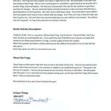 Frog Booth Description