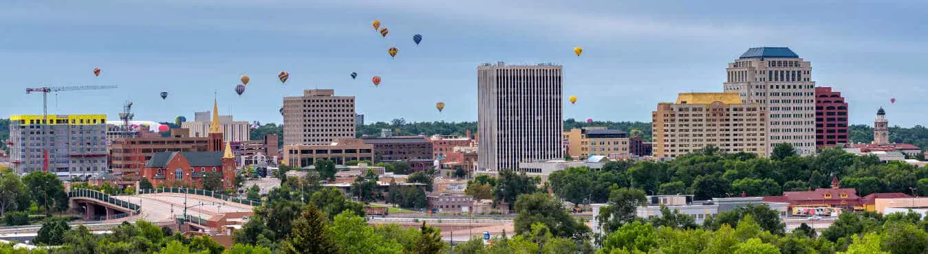 Colorado Springs, Colorado during the ballon lift off