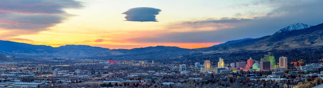 Beautiful Reno, Nevada at sunrise