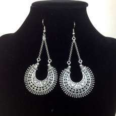 silver chandelier gypsy dangle earrings