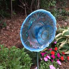 Garden Glass Flower: Tequila Blue