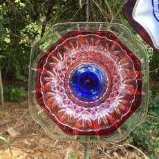 Garden Glass Flower:Independence Day Red