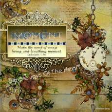 Inspirational Art Print, "Moment in Time", Vintage Steampunk, Scripture, Ephesians 5:16, 8X8