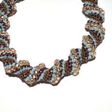 Cellini Spiral Bracelet Gold, Cooper, Light Blue