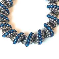Cellini Spiral Bracelet Blue and Silver