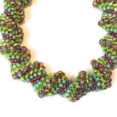 Cellini Spiral Bracelet Green, Red, Brown