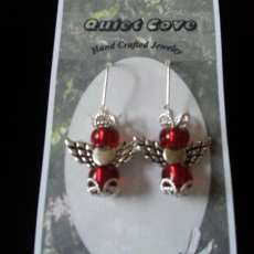 Angel Earrings, Red