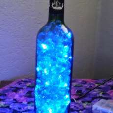 Wine Bottle Lamp - uses 3 AA Batteries