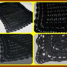 OOAK: Basic Black Lace Blanket