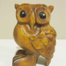 3" wooden owl