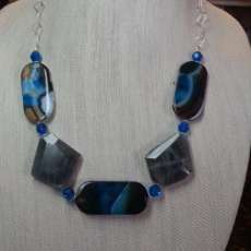 African agate necklace