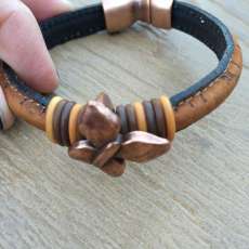 Handmade Genuine Leather Butterfly bracelet