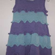 Ruffled knitted dress