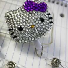 Hello Kitty Bling ID Badge Holder - Purple