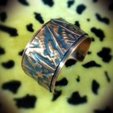 Copper fold formed cuff bracelet