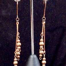 Copper drop earrings