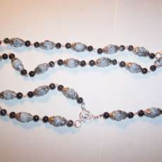 Here Pretty Gray Rosary Beads