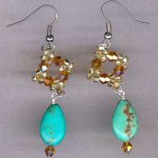 Dangling with Turquoise teardrop