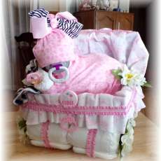 Baby Shower Diaper Baby Cake & Stroller Girl or Boy