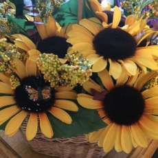 Sunflower Wall Hanging Basket