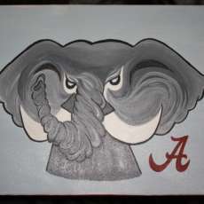 Alabama "Big Al" Roll Tide painting