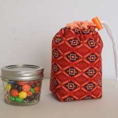 Orange Diamonds Jar To Go Bag - 1/2 Pint