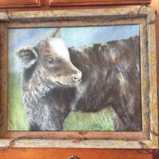Rustic calf painting