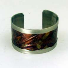 Flamed Copper Bracelet Cuff