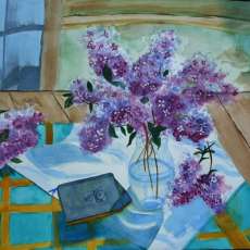 Lilacs on a table