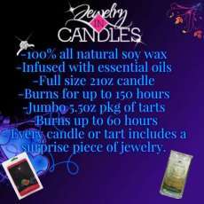 Soy candles with jewelry