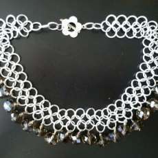Chainmaille Quartz stone necklace