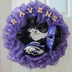 Sports Fan Door Wreath (Baltimore Ravens)