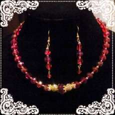 Red beaded  necklace