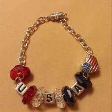 Patriotic USA Charm Bracelets