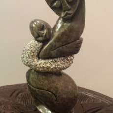 Small Mother & Baby stone sculpture
