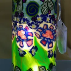 Up Cyced Olive Jar Beatiful fairy light Vase