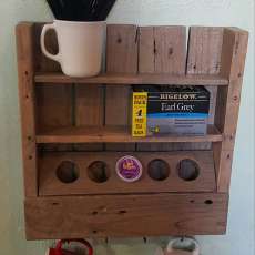 Reclaimed Rustic Coffee or Tea Shelf