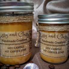 16 oz Jar. Coffee Star Soy Candle