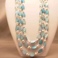 Genuine shell and pearl necklace