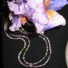 Iris Flower Colors for Spring, Purple, Green, Golden Hues of Ametrine, Imperial Jasper, Swarovski Cr