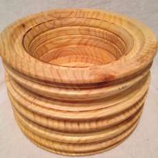 Hand carved wooden bowl - natural wood