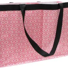 2-Trunk Tote - Coral White Damask