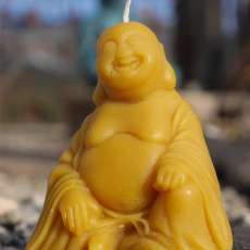 100% Pure Beeswax Buddha Candle