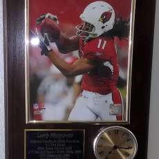 Arizona Cardinals Larry Fitzgerald Collectors Plaque Clock