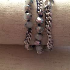 bead and Chain Multi-wrap Bracelet