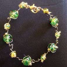 Glass & Wire bracelet