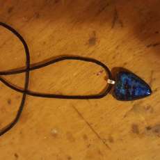 Fused dichroic glass necklace