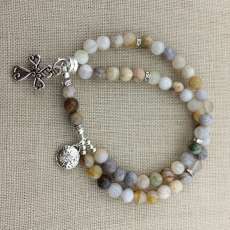 6mm Botswana Agate Rosary Bracelet