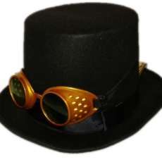 Steampunk Top Hat with Goggles