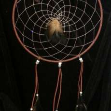 brown 10.25 in dream catcher with 20 in. tail